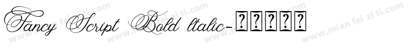 Fancy Script Bold ltalic字体转换